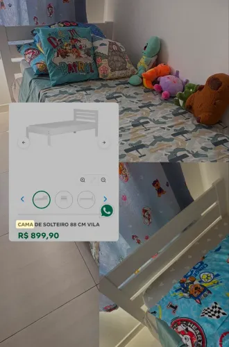 Cama solteiro Tok Stok Branca 