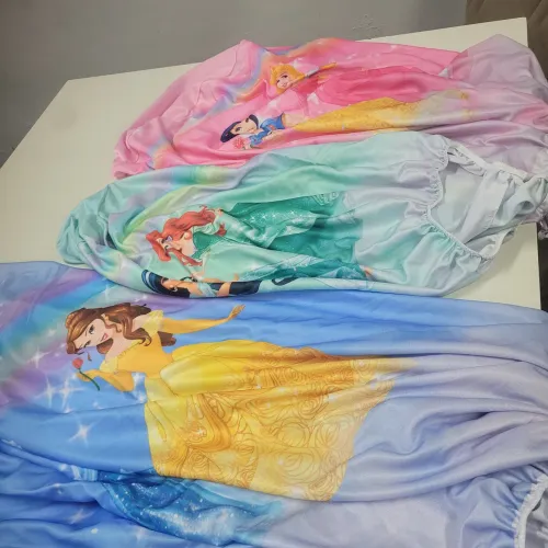 Vestido mais banner 4 peças princesa