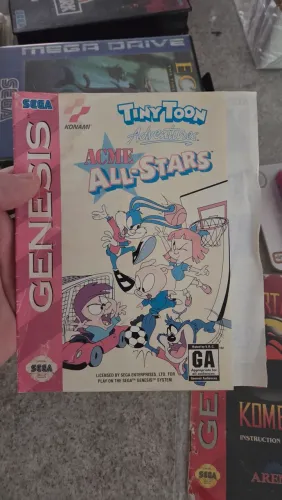 Encarte Tiny Toon Acme Academy Mega Drive