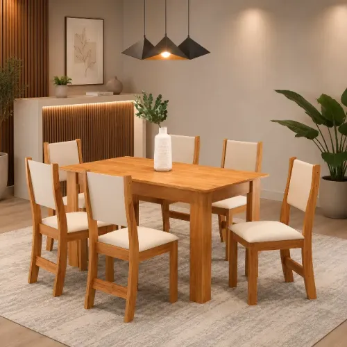 Mesa de jantar com 6 cadeiras FRETE GRATIS