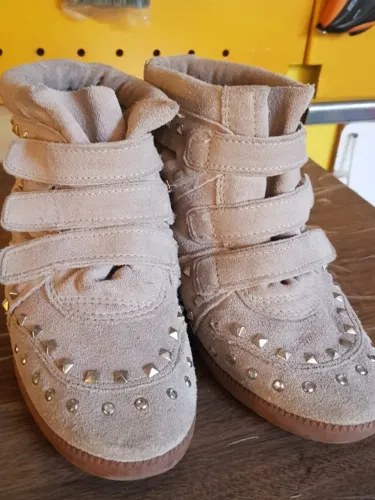 Tênis Cano Alto Schutz Sneaker Camurça Nº 38 (Super Novo)