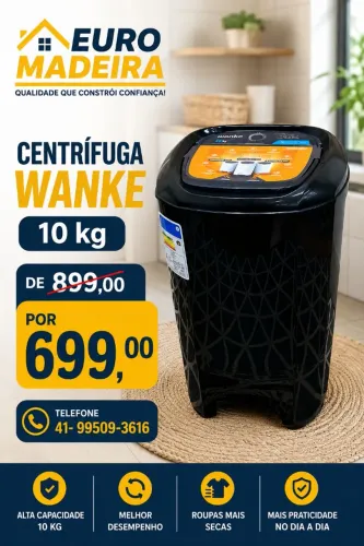 Centrífuga Wanke 10 kg - Novo