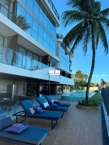 Flat no Azimut | 22,54m² | Gourmet e Piscina com vista para o mar