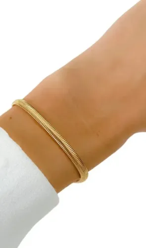 Pulseira Rabo de Rato Banhada a Ouro 18K ?