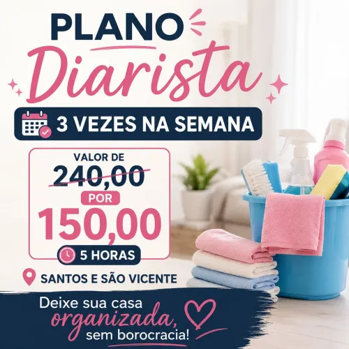 Diarista em Santos e São Vicente - Agende Já!