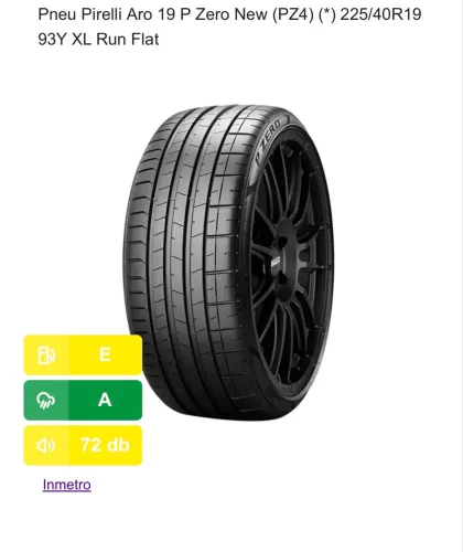 Pneu Pirelli Aro 19 225/40R19 93Y XL Run Flat