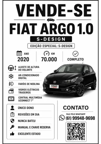 Fiat Argo Drive 1.0 6V Flex 2020