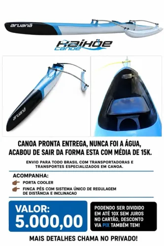 Canoa havaiana polinesia v1competicao lazer va'a
