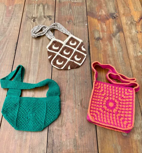 Bolsas de crochê