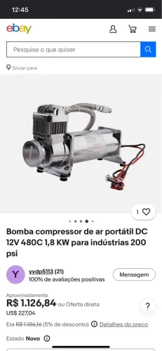 Compressor suspensão a ar 