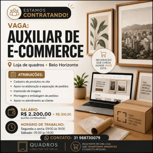 Vaga Emprego Auxiliar E-Commerce