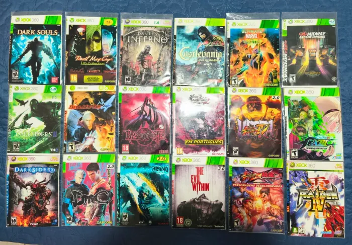 Jogos Xbox 360 - Kit com 18 jogos (não envio)