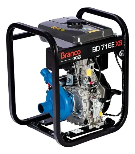 Motobomba Diesel Bd716 Xs 6,9cv 2,5pol Partida Manual Branco