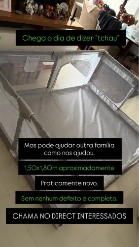 Cercadinho para bebê - 1,50x1,80m aproximadamente