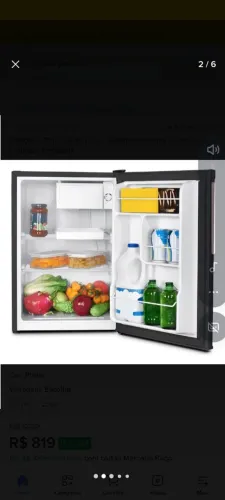 Frigobar Philco 68 litros preto
