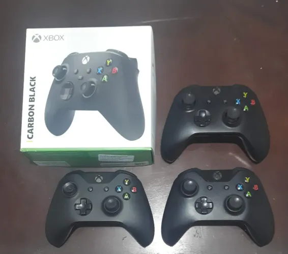 Controles Xbox Series Carbon Black, One S e One Fat
