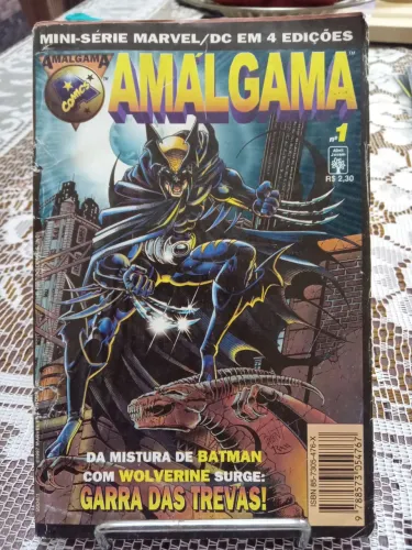Revista formatinho Abril jovem DC vs Marvel Amálgama número 1