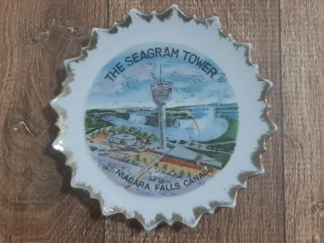 Prato Decorativo Porcelana Vintage Souvenir Japão Niagara Falls Anos 60