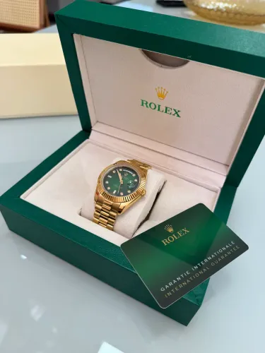 Rolex DateJust Green Dial Gold