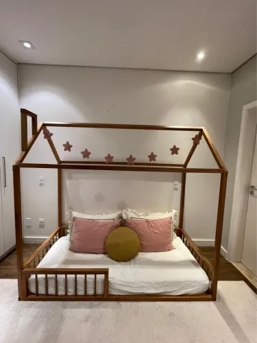 Cama Casinha Montessoriana Solteiro Sleeper