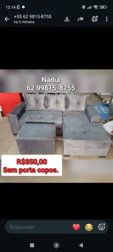 Sofá cinza 2.0x1.40 