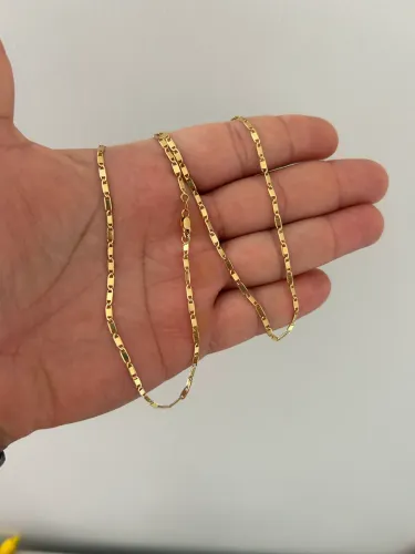 Cordão de ouro 18k piastrine de fábrica extra