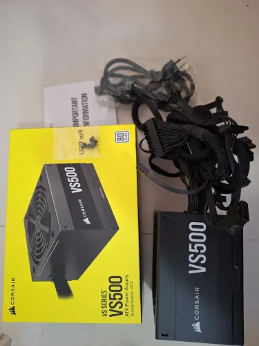 Fonte para Computador, Modelo VS500, Corsair, 500W