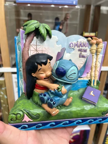 Enesco Jim Shore Disney Traditions Lilo and Stitch Story Book (Ohana Means Family)