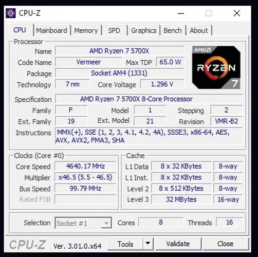 Processador AMD Ryzen 7 5700X 8 Núcleos 16 Threads AM4