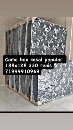 Cama box casal popular promoção 330 reais