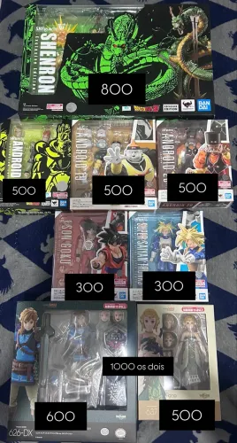 SH Figuarts e Figma figuras Dragonball Z e Legend Of Zelda