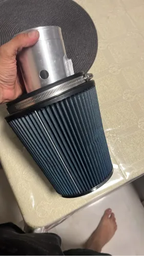 Filtro de ar esportivo + curva em inox 