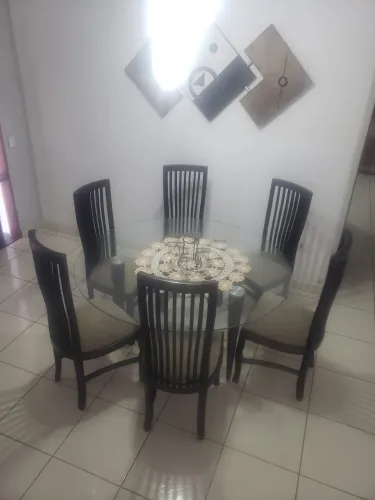 Mesa de Jantar Redonda 6 cadeiras