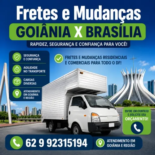 Fretes e Mudanças Goiânia X Brasília
