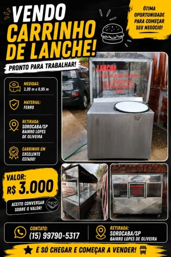 Vende-se Carrinho de lanche