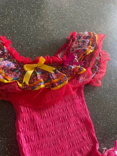 VESTIDO DE FESTA JUNINA ROSA