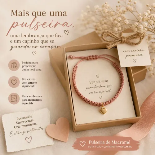 Pulseira de macramé
