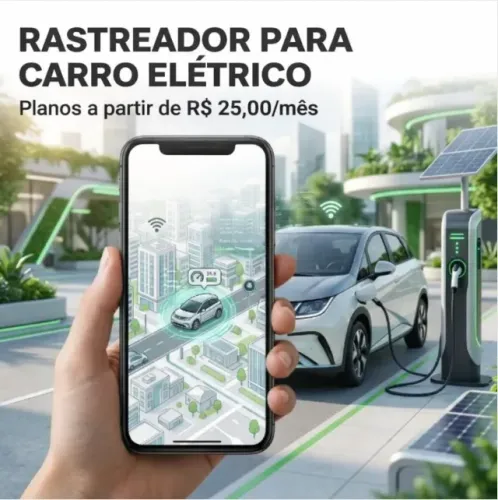 Rastreador GPS 4G para Carro elétrico - R$25,00 por mês
