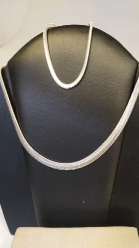 Corrente e Pulseira em Prata Feminina