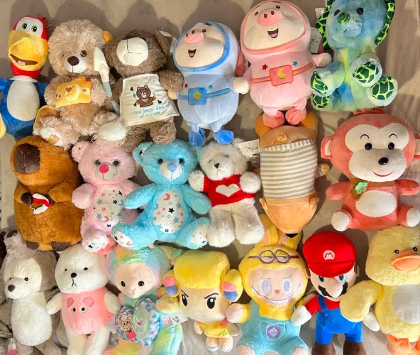 Lote com 19 pelúcias grandes 30cm