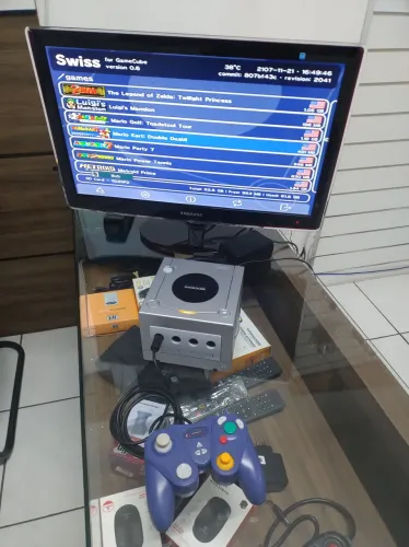 Nintendo GameCube Silver com picoboot 