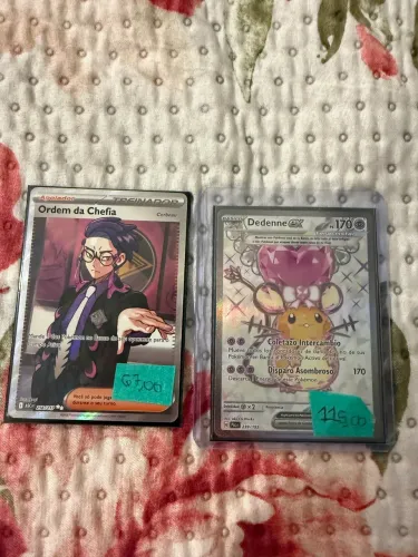 Dupla de cartas Pokémon ilustração raras!