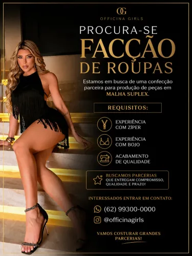 PROCURA-SE FACÇÃO DE ROUPAS