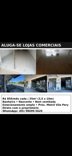 ALUGAM-SE LOJAS COMERCIAIS - VILA PERY