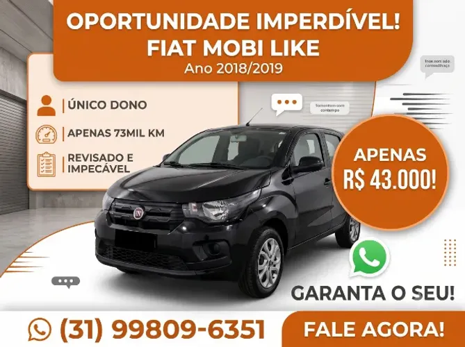 Fiat Mobi Like 1.0 Fire Flex 5P. 2019