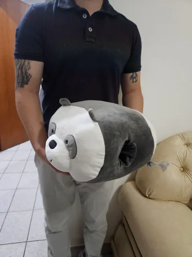 Almofada de mão panda - urso sem curso