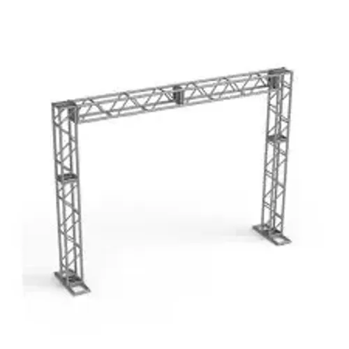 Trave Box Truss A25 em Aço Galvanizado com Bases - Estrutura para DJ, Eventos e Iluminação