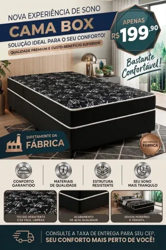 CAMA BOX DE SOLTEIRO