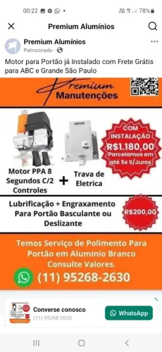 Motor PPA para Portão Basculante