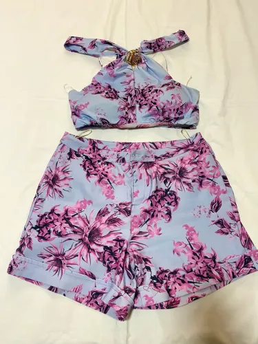 Conjunto de short e blusa lança perfume TAM G
